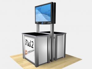 RERT-1233 / Double-Sided Rectangular Counter Kiosk